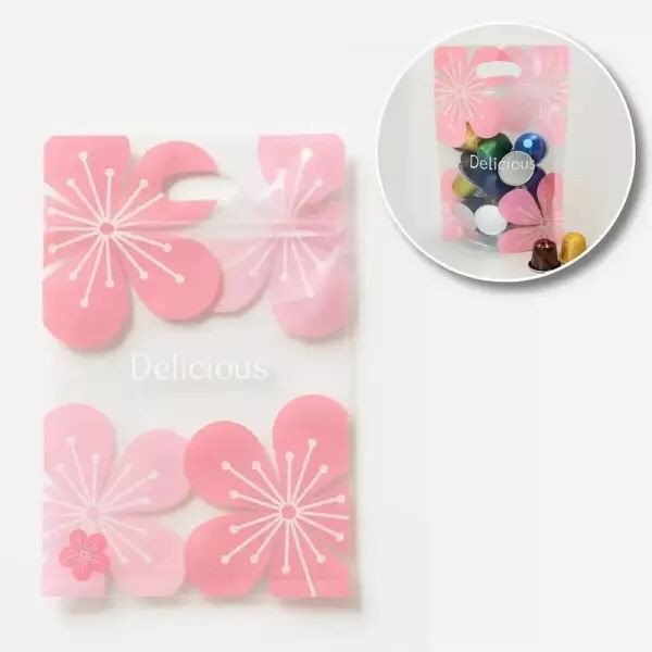 Sac Emballage transparent a fleur BFE7-23